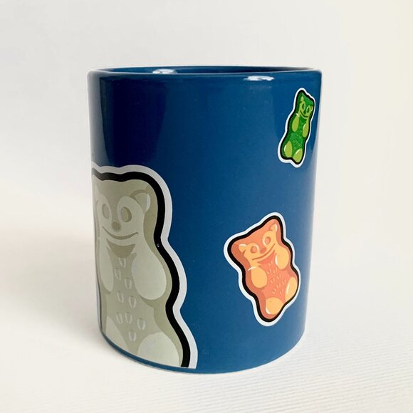 Haribo Gummy Bears Coffee Tea Mug Cup Blue Collectible Colourful Gold Gummies - Picture 7 of 11